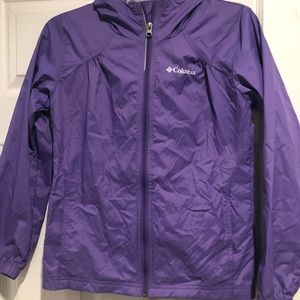 Purple Columbia rain jacket. Girl’s Medium 10/12